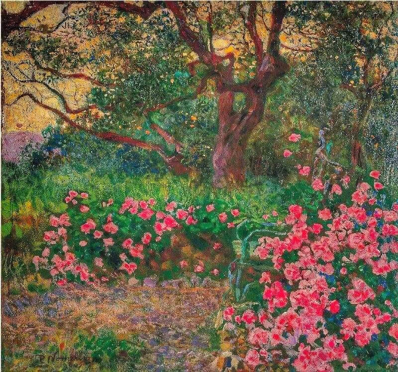 In giardino. 1900